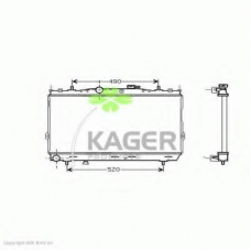 31-0523 KAGER Радиатор, охлаждение двигателя