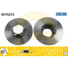 6015233 GIRLING Тормозной диск