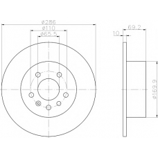 8DD 355 104-702 HELLA PAGID Тормозной диск