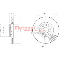 6110100 METZGER Тормозной диск