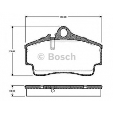 0 986 TB2 765 BOSCH Комплект тормозных колодок, дисковый тормоз