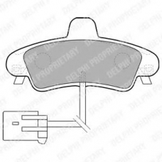 LP1683 DELPHI Комплект тормозных колодок, дисковый тормоз