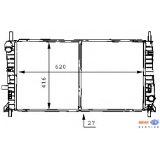 8MK 376 706-641 HELLA Радиатор, охлаждение двигателя