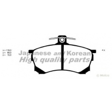 C003-10 ASHUKI Комплект тормозных колодок, дисковый тормоз