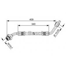 1 987 481 491 BOSCH Тормозной шланг