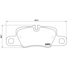 P 65 024 BREMBO Комплект тормозных колодок, дисковый тормоз