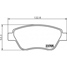 8DB 355 011-871 HELLA Комплект тормозных колодок, дисковый тормоз