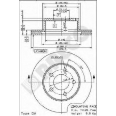 BS 8080 BRECO Тормозной диск