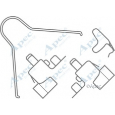 KIT553 APEC Комплектующие, тормозные колодки