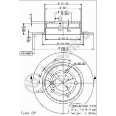 08.5366.21 BREMBO Тормозной диск