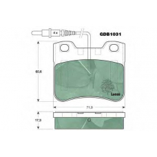 GDB1031 TRW Комплект тормозных колодок, дисковый тормоз