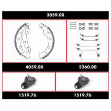 3059.00 WOKING Комплект тормозов, барабанный тормозной механизм