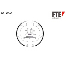 BB1363A6 FTE Комплект тормозных колодок, стояночная тормозная с
