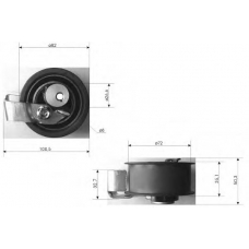 TKR 9250 TIMKEN Натяжной ролик, ремень грм