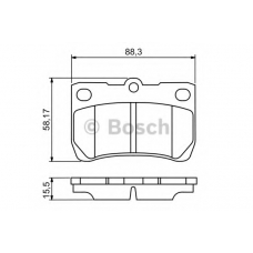 0 986 494 253 BOSCH Комплект тормозных колодок, дисковый тормоз