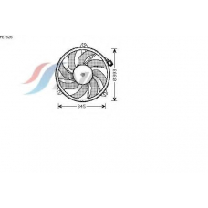 PE7526 AVA Вентилятор, охлаждение двигателя