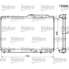 731684 VALEO Радиатор, охлаждение двигателя