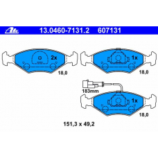 13.0460-7131.2 ATE Комплект тормозных колодок, дисковый тормоз