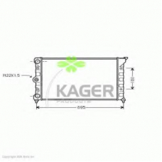 31-2842 KAGER Радиатор, охлаждение двигателя