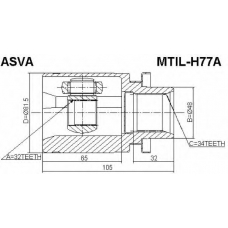 MTIL-H77A ASVA Шарнирный комплект, приводной вал