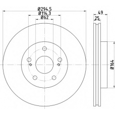 8DD 355 113-621 HELLA Тормозной диск