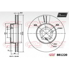 881220.6880 MAXTECH Тормозной диск