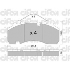 822-596-0 CIFAM Комплект тормозных колодок, дисковый тормоз