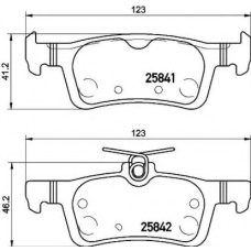 P 61 121 BREMBO Комплект тормозных колодок, дисковый тормоз