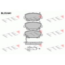 BL2524A1 FTE Комплект тормозных колодок, дисковый тормоз