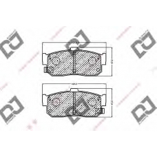 BP1221 DJ PARTS Комплект тормозных колодок, дисковый тормоз