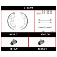 3152.03 REMSA Комплект тормозов, барабанный тормозной механизм