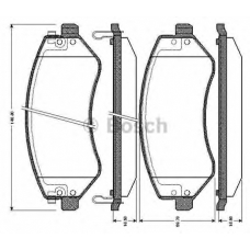 0 986 TB2 826 BOSCH Комплект тормозных колодок, дисковый тормоз