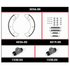 3026.00 WOKING Комплект тормозов, барабанный тормозной механизм