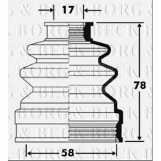BCB2382 BORG & BECK Пыльник, приводной вал