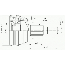 CVJ5235.10 OPEN PARTS Шарнирный комплект, приводной вал