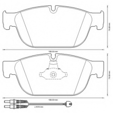 573338B BENDIX Комплект тормозных колодок, дисковый тормоз