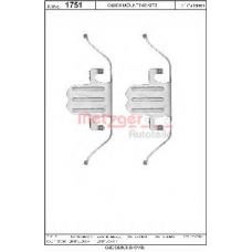 Z 1751 METZGER Комплектующие, колодки дискового тормоза