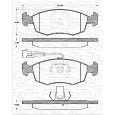 363702161185 MAGNETI MARELLI Комплект тормозных колодок, дисковый тормоз