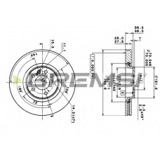 DBA104S BREMSI Тормозной диск