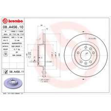 08.A456.10 BREMBO Тормозной диск