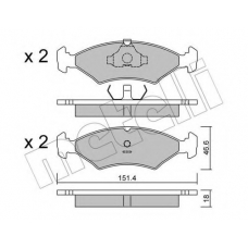 22-0029-0 METELLI Комплект тормозных колодок, дисковый тормоз