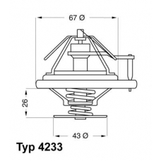 4233.84D WAHLER Термостат, охлаждающая жидкость