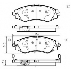 K605100 Vema Комплект тормозных колодок, дисковый тормоз