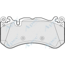 PAD1616 APEC Комплект тормозных колодок, дисковый тормоз