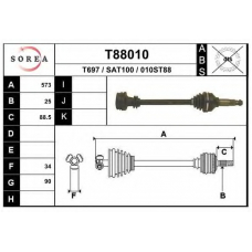 T88010 EAI Приводной вал