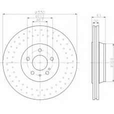 8DD 355 110-191 HELLA Тормозной диск