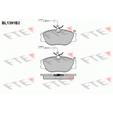 BL1391B2 FTE Комплект тормозных колодок, дисковый тормоз