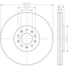 8DD 355 116-661 HELLA Тормозной диск