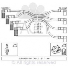 4.8615 FACET Комплект проводов зажигания
