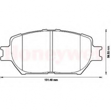 572553B BENDIX Комплект тормозных колодок, дисковый тормоз